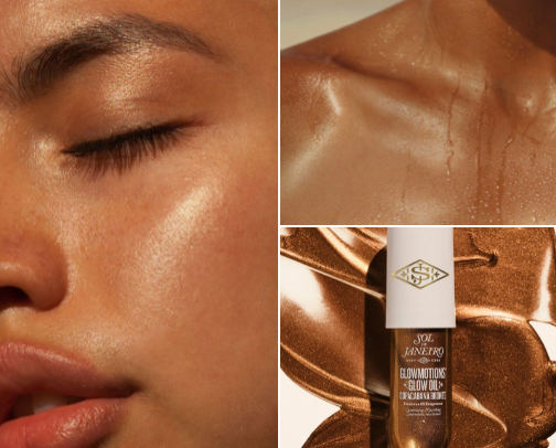 Guide To Glowing Radiant Skin. cover photo collage