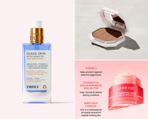 Go to beauty products cover photo collage