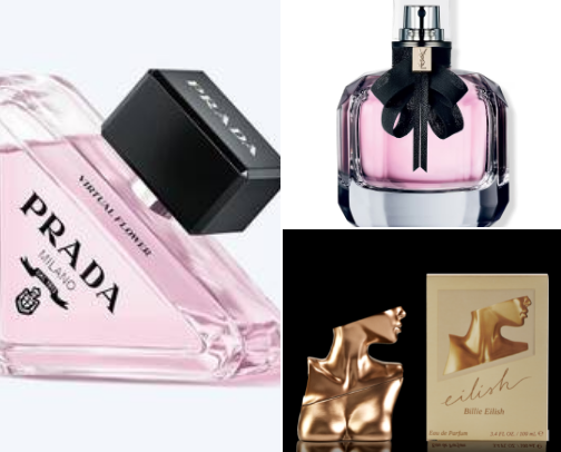 Girly perfumes cover photo collage