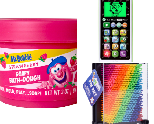 Toys for potty time cover photo collage