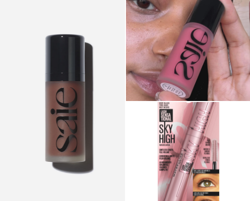 Assortment of fav makeup products cover photo collage