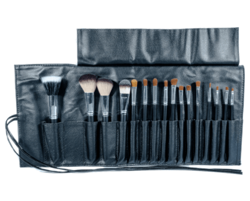 makeup and cleaning brushes cover photo collage