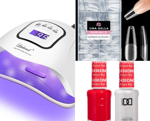 Everything you need to do your own gel x nails at home 💅🏼 cover photo collage