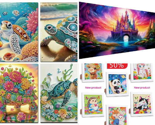 Diamond Paintings Kits cover photo collage