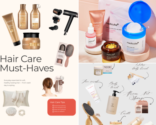 My Beauty Favourites ✨ | Skincare, Haircare & Self-Care cover photo collage