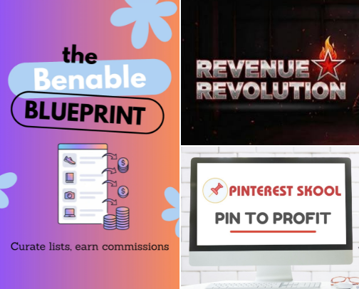 ✨ free ✨ + low cost essential courses, tools & communities for aspiring digital business owners! cover photo collage