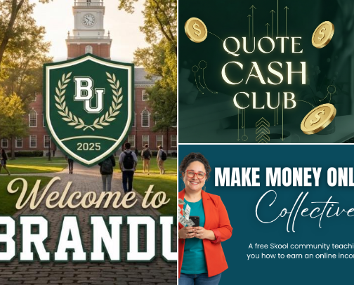 ✨ free ✨ + low cost essential courses, tools & communities for aspiring digital business owners! cover photo collage