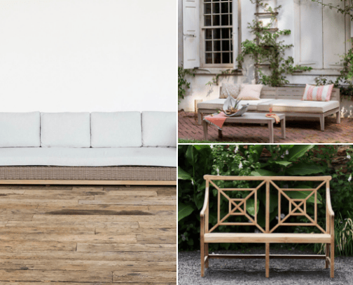 Terrace and garden cover photo collage
