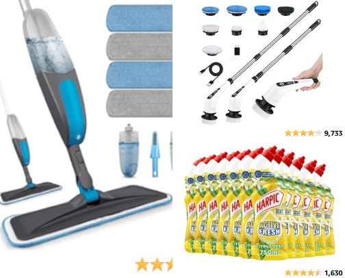Cleaning Equipment mainly from Amazon with links to take you right to the product. cover photo collage