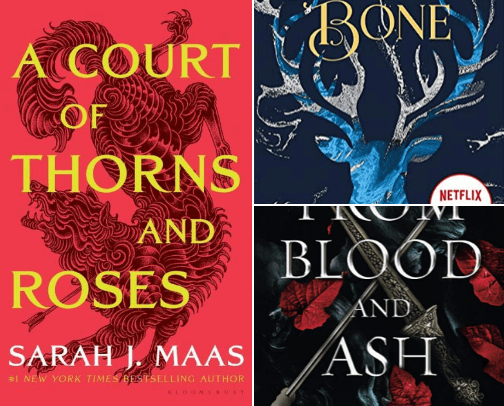 YA fantasy novels I've recently read cover photo collage