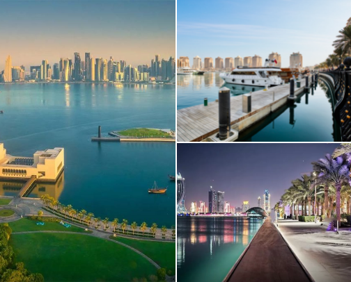 Hidden Gems & Must-Visit Places in Doha, Qatar ✨ cover photo collage