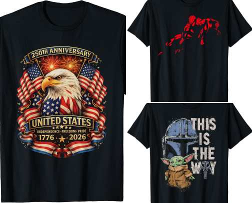 T-shirts on trending cover photo collage
