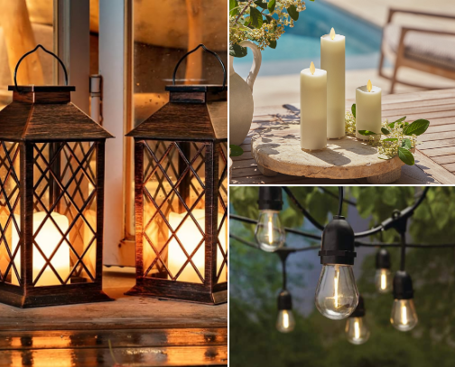 Backyard Date Night Setup Ideas | Cozy Romantic Patio Essentials cover photo collage