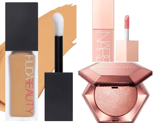 Make-up products cover photo collage