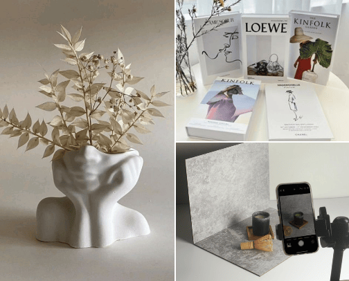 Dekorasi dan Properti Foto produk cover photo collage