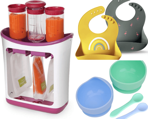 Baby/toddler  food/feeding essentials cover photo collage