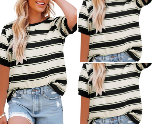 Striped Color Block Women's T-Shirts to Try cover photo collage