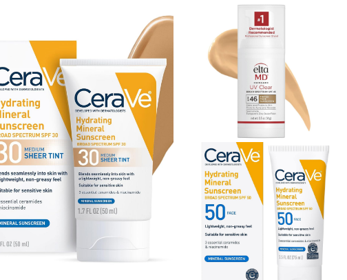 Top 10 Tinted Mineral Sunscreens for Sensitive Skin to Buy cover photo collage