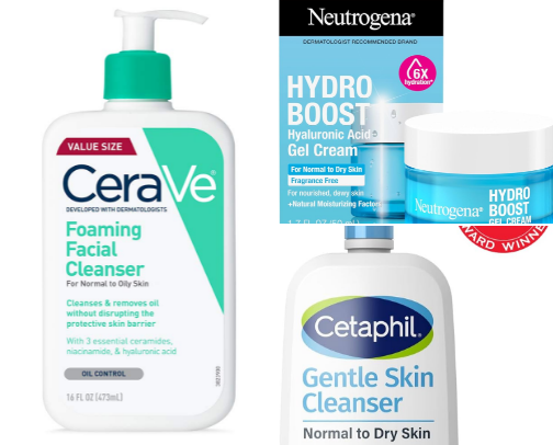 “Top 10 Skincare Products for Clear Skin 🔥” cover photo collage
