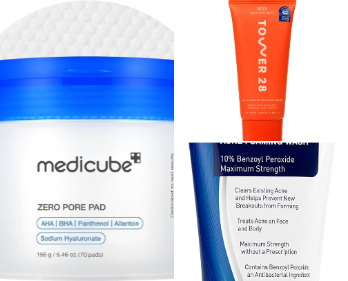 Acne prone skin MUST HAVES cover photo collage