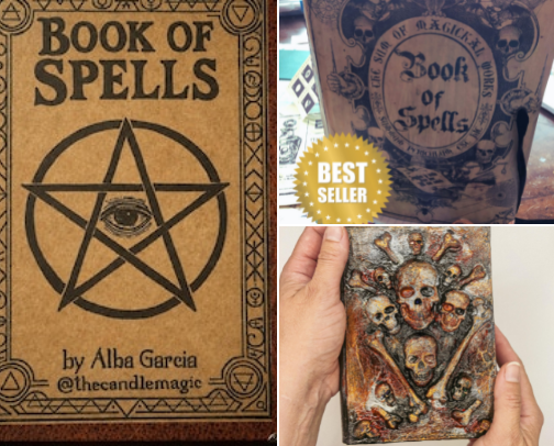 Witchy books cover photo collage