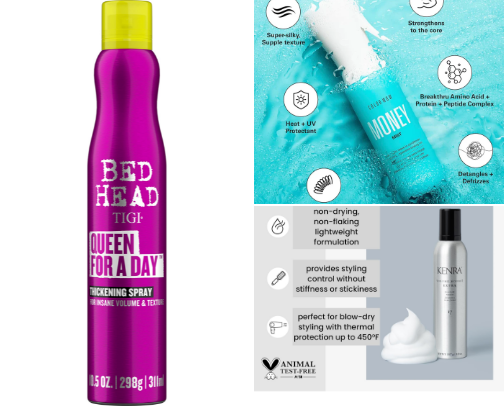 💕 HAIR PRODUCTS that work GREAT 👩🏼‍🦱🪮🎀 cover photo collage