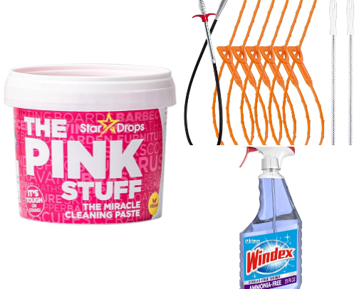 everything you need for a spotless bathroom 🫧 cover photo collage