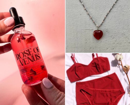 Red 💋🍓🍎 cover photo collage