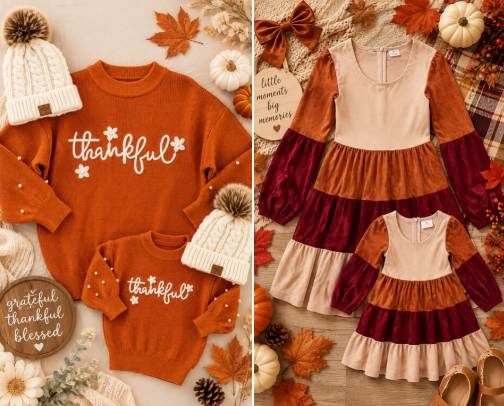 Cute Matching Mommy & Me Outfits for Every Season cover photo collage