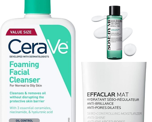 Skincare products I use frequently. For oily skin. cover photo collage