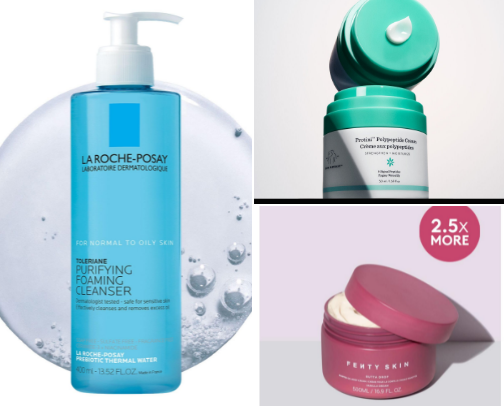 Glowy,clear skin essentials cover photo collage