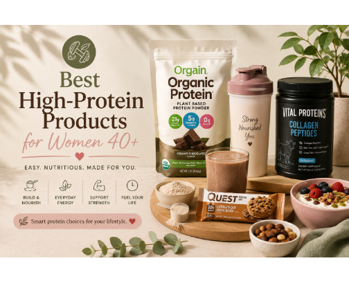 Best High-Protein Products for Women 40+ | Easy Everyday Protein Picks cover photo collage