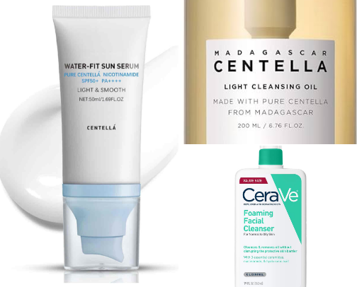 My skincare💧 cover photo collage