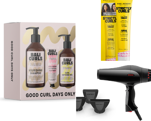 The best products for curly hair 👩‍🦱✨️ cover photo collage