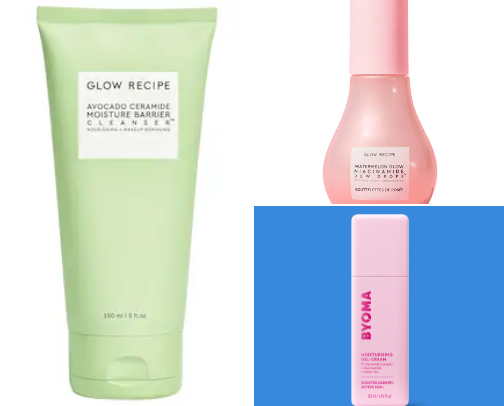 Minimal gentle skincare that actually works ❤️ cover photo collage