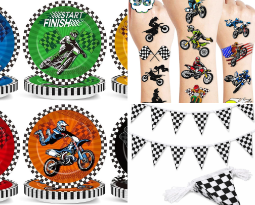 Dirtbike Birthday Party cover photo collage