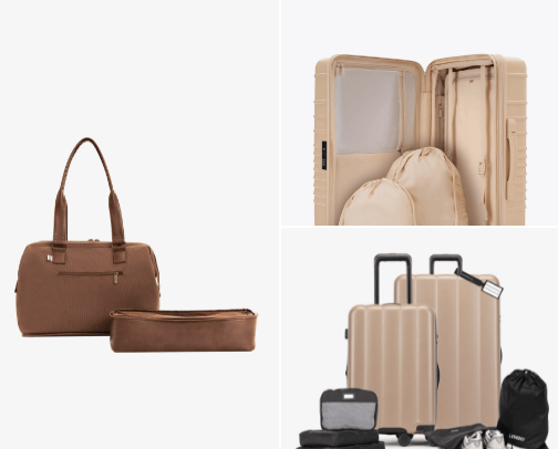 Low budget travel gear cover photo collage