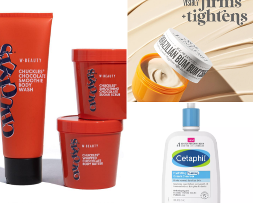 Shower/skincare products 🤍 cover photo collage