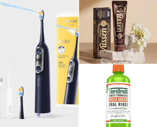 Oral care essentials 👄🦷🗣️ cover photo collage