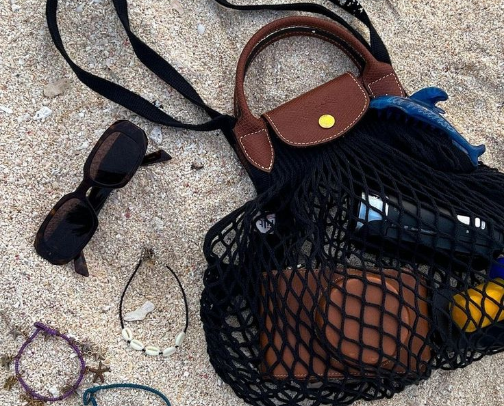 Beach bags for summer cover photo collage