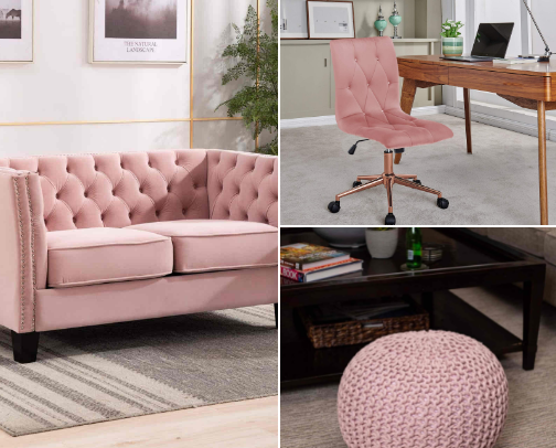 Furnish My Pink Tiny Home cover photo collage
