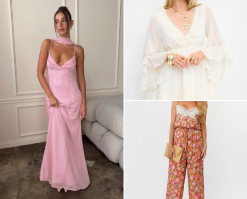 The Feminine Bloom Edit dresses and pretty sets cover photo collage