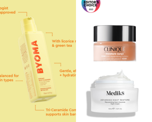 My go to skin care for dry uneven skin cover photo collage