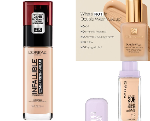 Make up for oily and combination skin cover photo collage