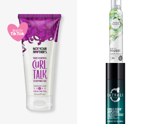 Curly/wavy hair products cover photo collage
