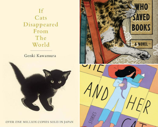 Books about cats cover photo collage