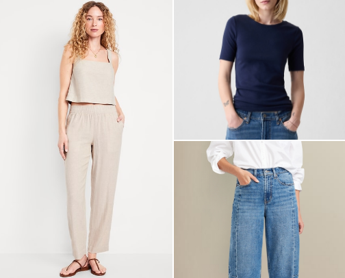 Wardrobe staples as a stay at home Mom cover photo collage