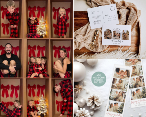 Unique Christmas card ideas cover photo collage