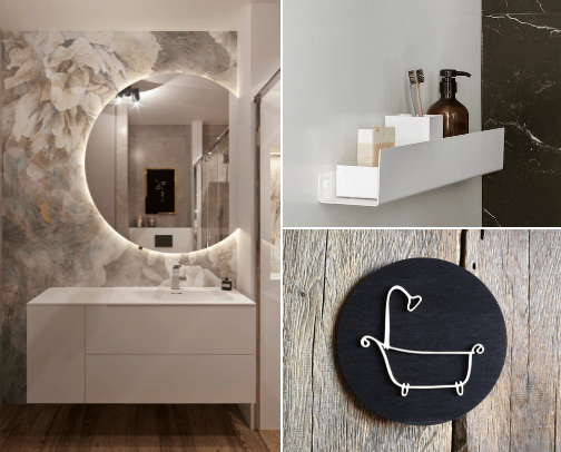 Bathroom decor🛁 cover photo collage