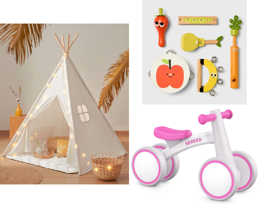 Gift List for a One-Year Old- Girl Edition cover photo collage